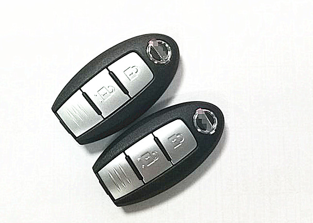 Coque Clé Voiture Nissan HIBEYO - Cuir Végétal - 3 Boutons - Vert - Qashqai X-Trail Juke Micra