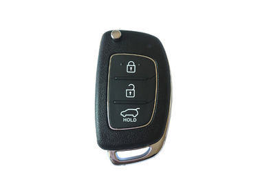 3 matière plastique de Hyundai de bouton de voiture de la clé 4D60 80BIT de couleur futée de noir
