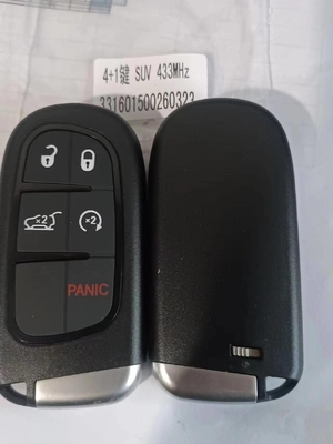 acheter 4+1Btn GQ4-54T 68141580AF 4A puce 433MHz clé de voiture de contrôle intelligent pour Jeep Cherokee 2014-2019 fabrication en ligne