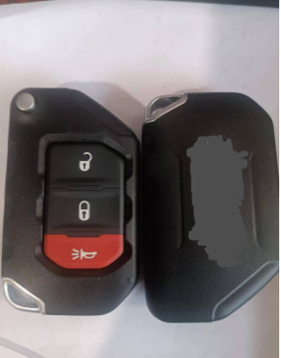 Bouton Keyless de Jeep Wrangler OHT1130261 Flip Car Remote Key For 433Mhz 2+1