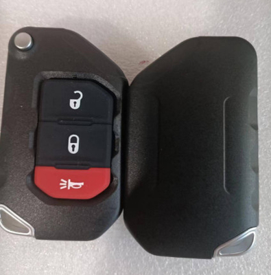 433Mhz 2 + 1 bouton FCC OHT1130261 4A puce clé sans clé Flip clé pour Jeep Wrangler